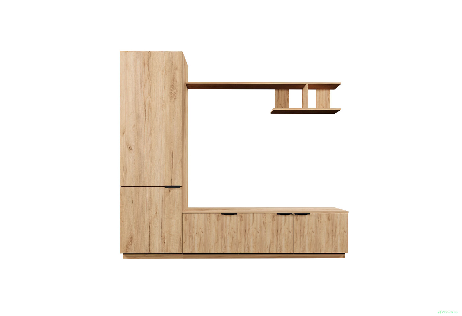 Зображення 2 - Вітальня Viant ВТ-2 з пеналом і полицею 200 см, дуб тахо