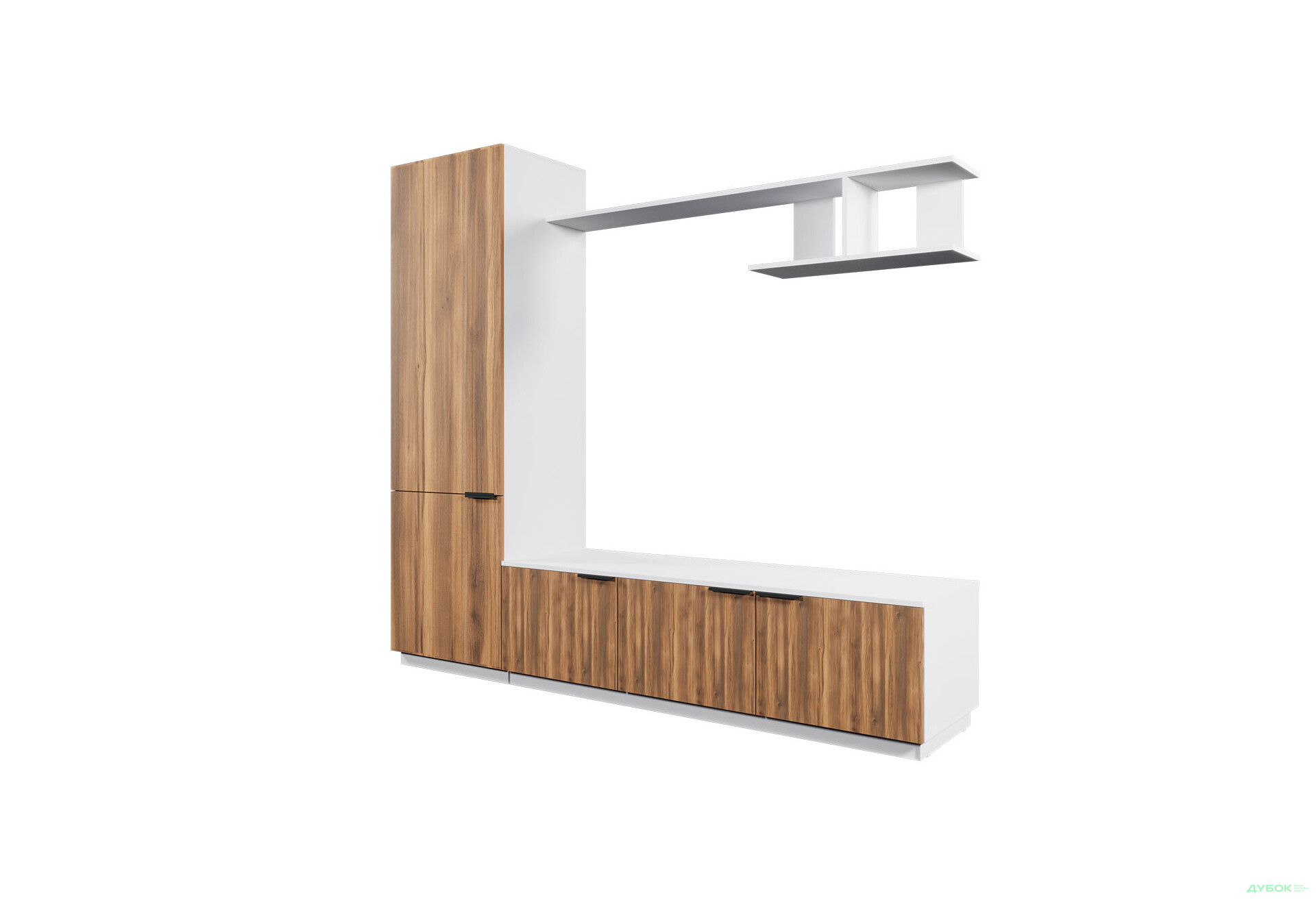 Изображение 3 - Гостиная Viant ВТ-2 с пеналом і полкой 220 см, белый / янтарь