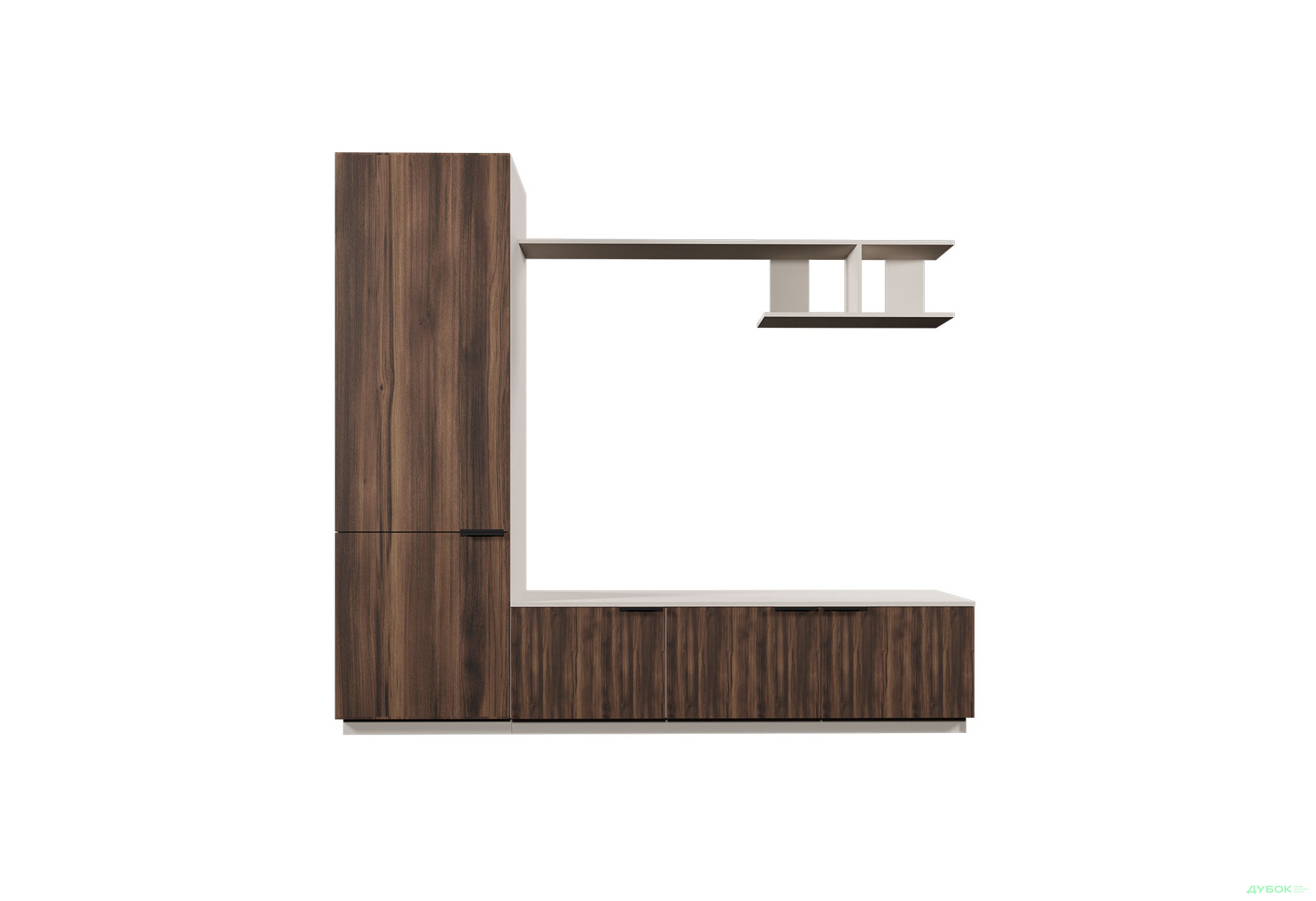 Изображение 2 - Гостиная Viant ВТ-2 с пеналом і полкой 220 см, кашемир / ристретто