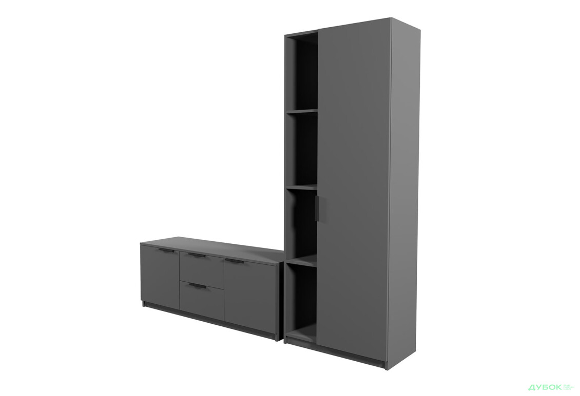 Изображение 3 - Гостиная Viant ВТ-4 с пеналом і стеллажом 180 см, антрацит