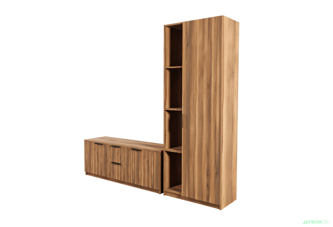 Зображення 2 - Вітальня Viant ВТ-4 з пеналом і стелажем 180 см, бурштин