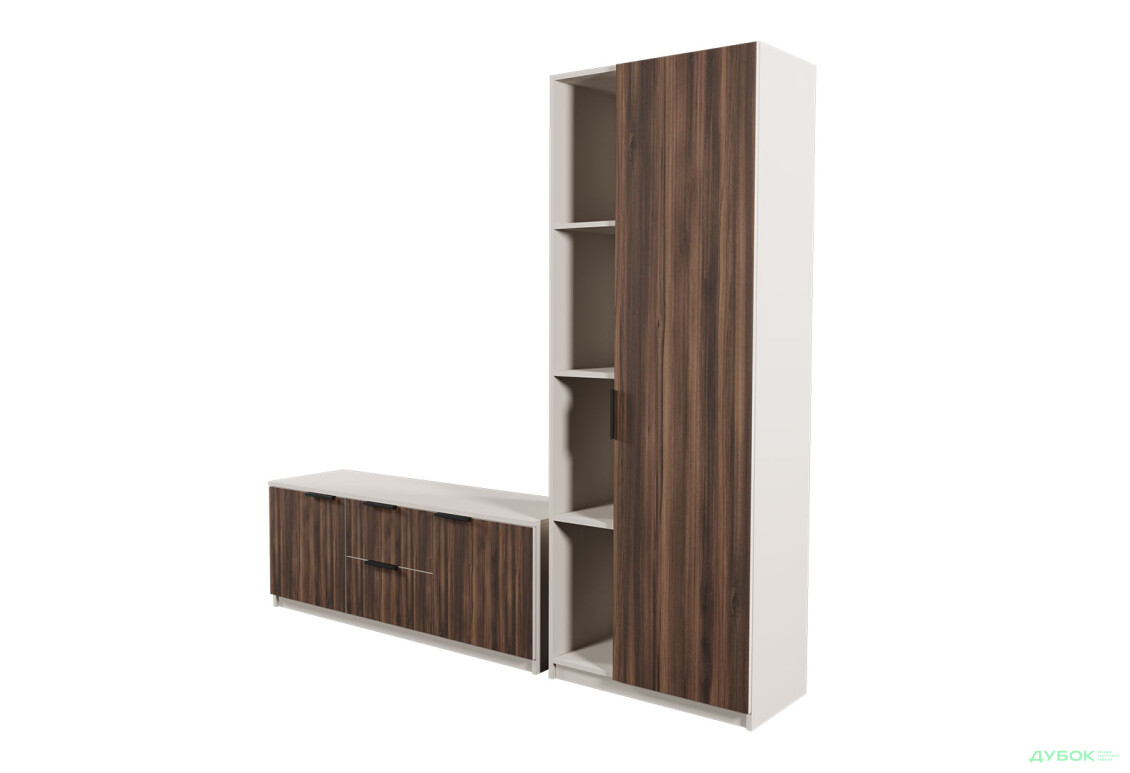 Зображення 3 - Вітальня Viant ВТ-4 з пеналом і стелажем 180 см, кашемір / рістретто