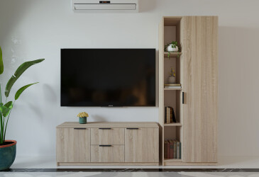 Вітальня Viant ВТ-4 з пеналом і стелажем 180 см, дуб сонома