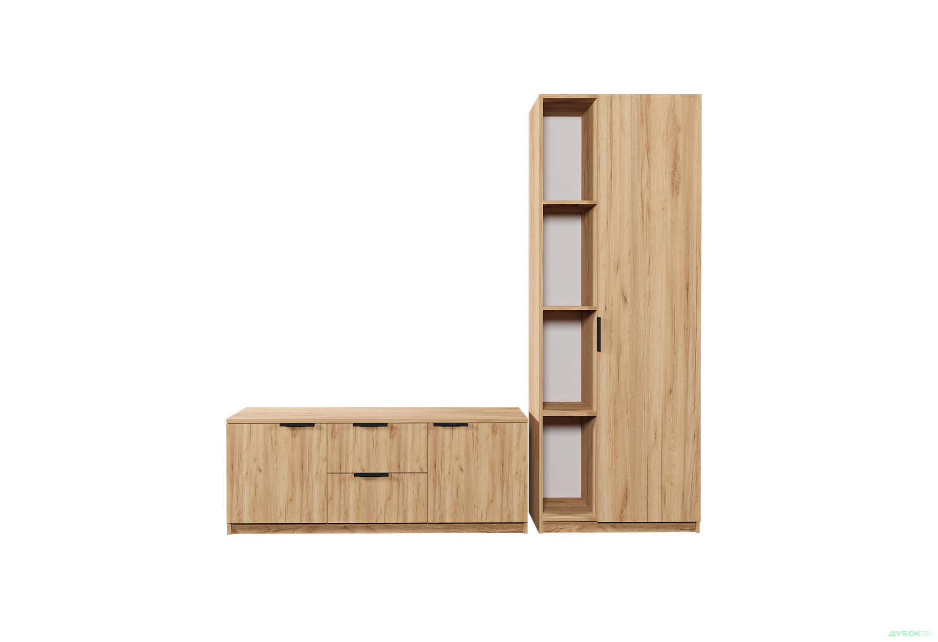 Изображение 2 - Гостиная Viant ВТ-4 с пеналом і стеллажом 180 см, дуб тахо