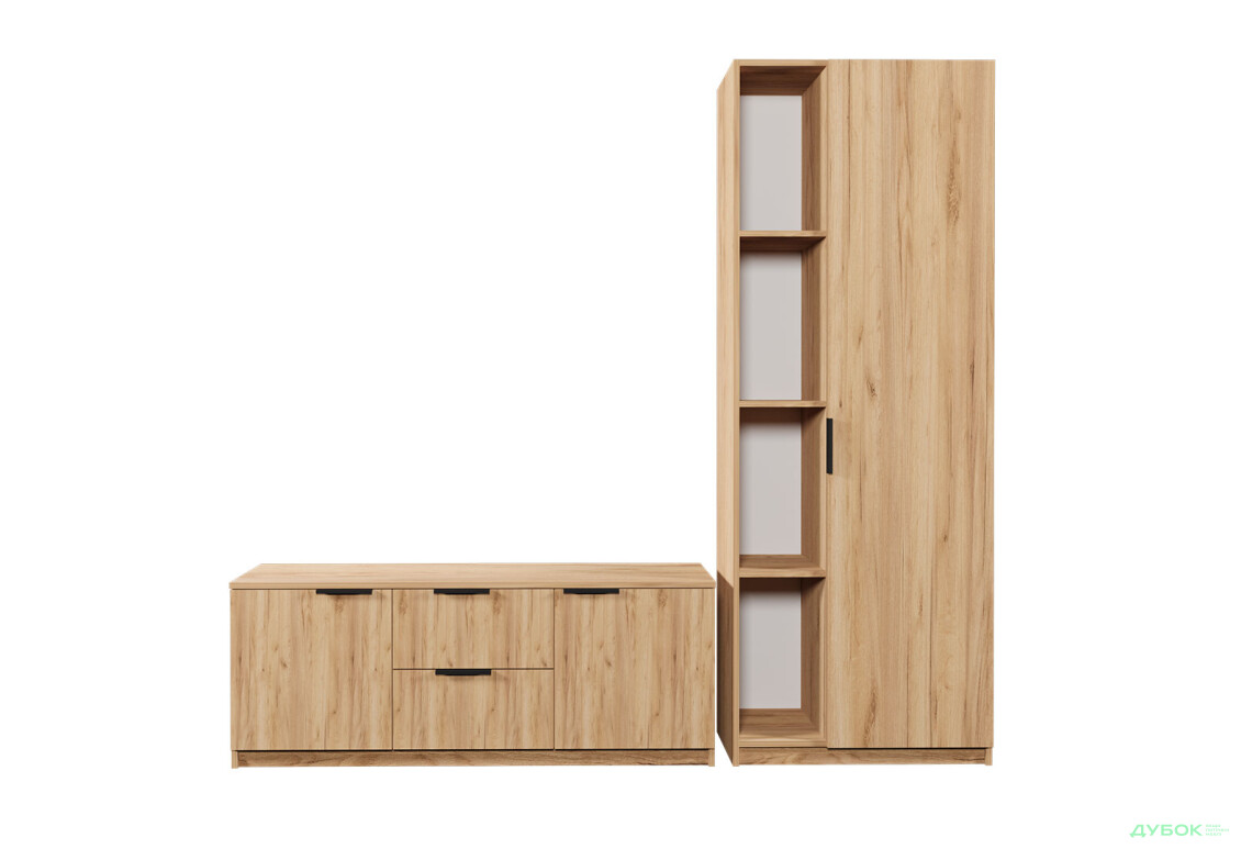 Изображение 2 - Гостиная Viant ВТ-4 с пеналом і стеллажом 180 см, дуб тахо