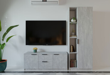 Вітальня Viant ВТ-4 з пеналом і стелажем 180 см, індастріал