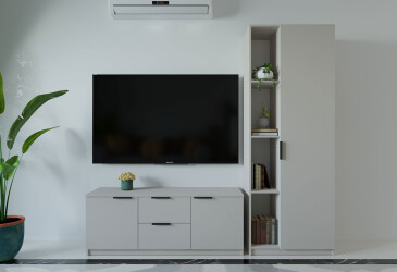 Вітальня Viant ВТ-4 з пеналом і стелажем 200 см, кашемір