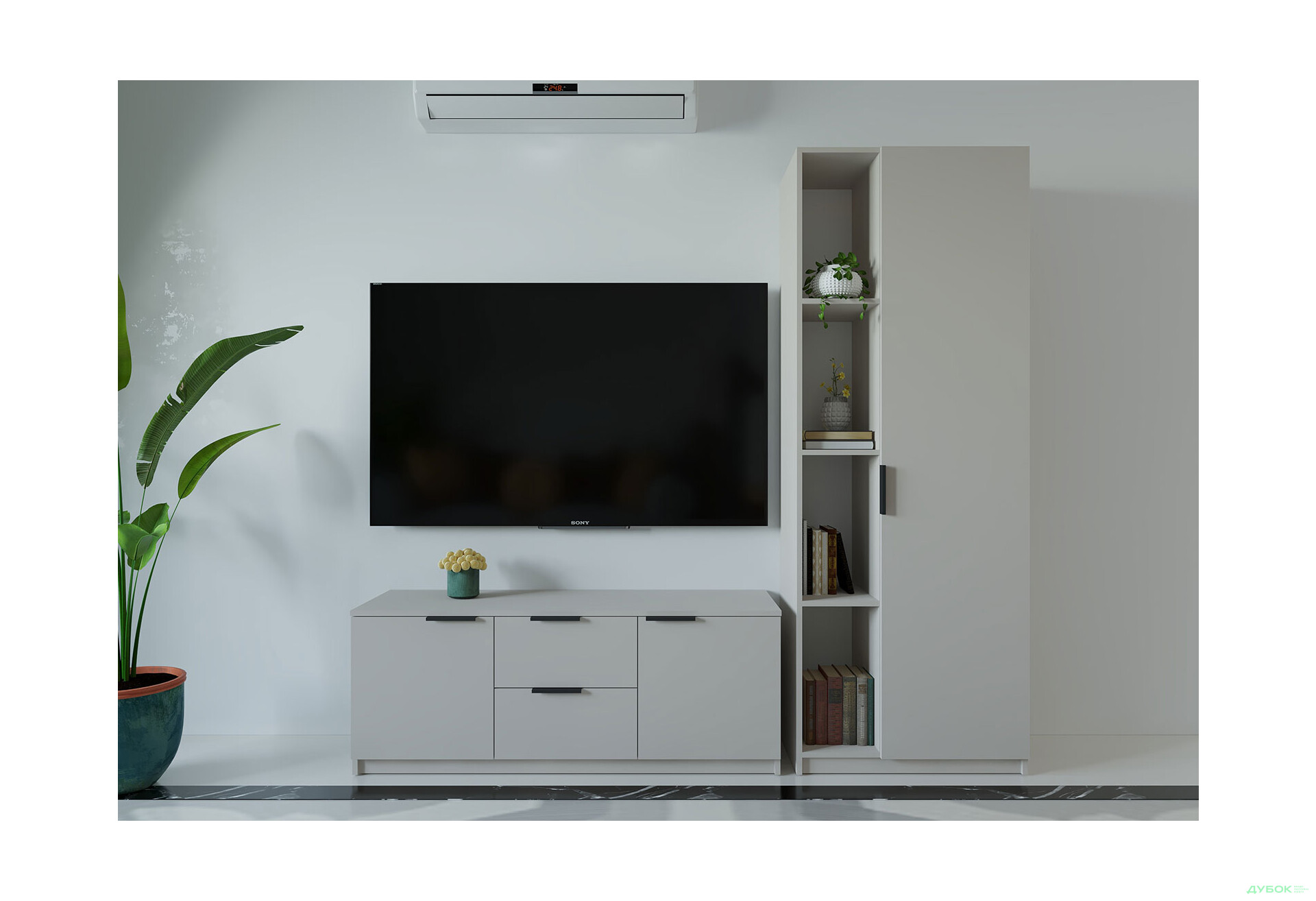 Изображение 1 - Гостиная Viant ВТ-4 с пеналом і стеллажом 200 см, кашемир