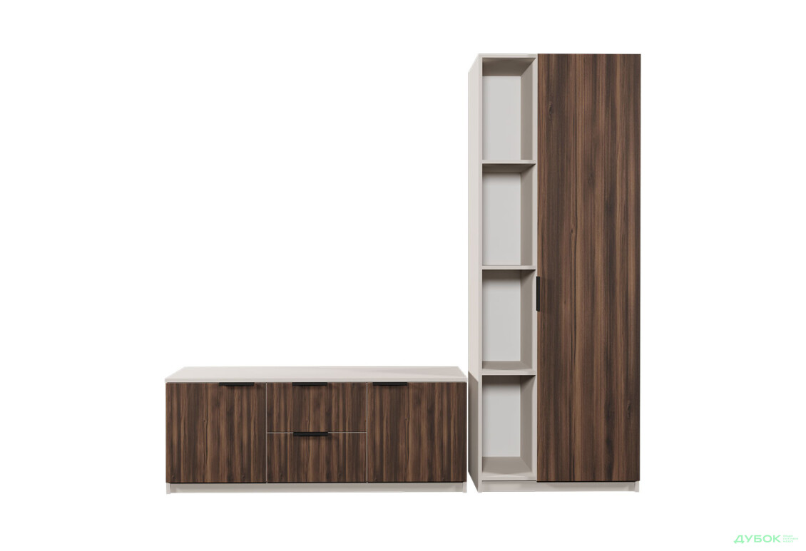 Изображение 2 - Гостиная Viant ВТ-4 с пеналом і стеллажом 200 см, кашемир / ристретто