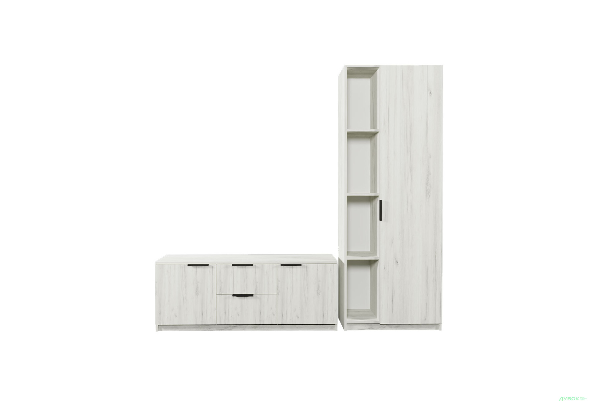 Изображение 2 - Гостиная Viant ВТ-4 с пеналом і стеллажом 200 см, дуб крафт белый