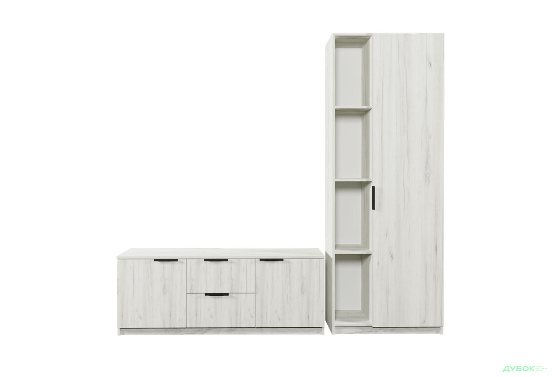 Изображение 2 - Гостиная Viant ВТ-4 с пеналом і стеллажом 200 см, дуб крафт белый