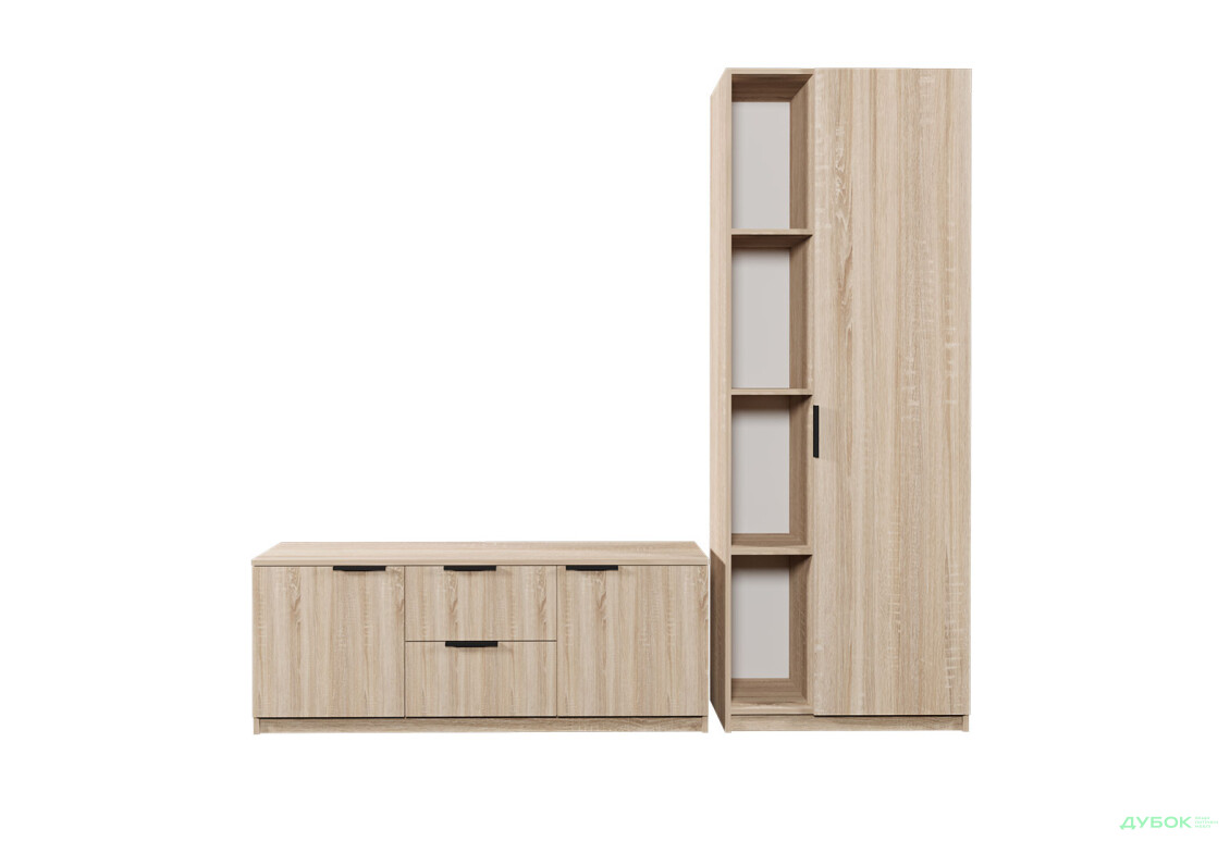 Изображение 2 - Гостиная Viant ВТ-4 с пеналом і стеллажом 200 см, дуб сонома