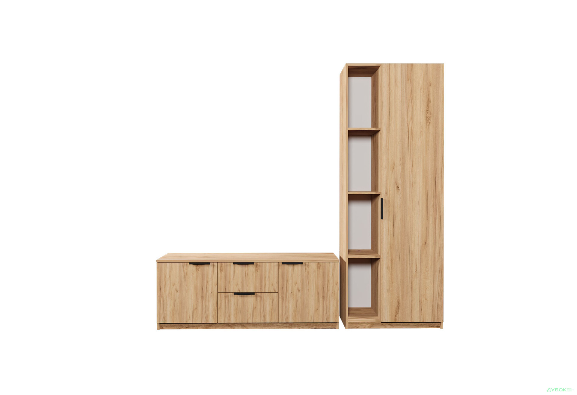 Изображение 2 - Гостиная Viant ВТ-4 с пеналом і стеллажом 200 см, дуб тахо