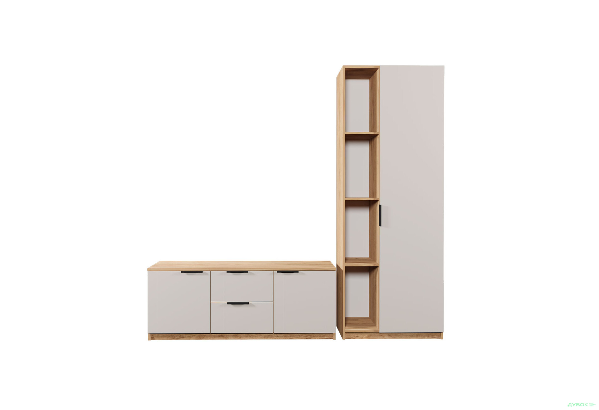 Изображение 2 - Гостиная Viant ВТ-4 с пеналом і стеллажом 200 см, дуб тахо / кашемир