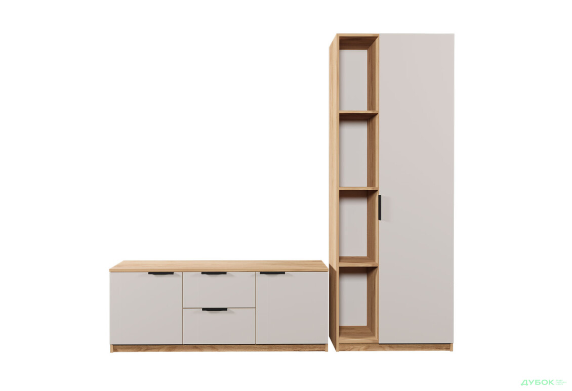 Изображение 2 - Гостиная Viant ВТ-4 с пеналом і стеллажом 200 см, дуб тахо / кашемир