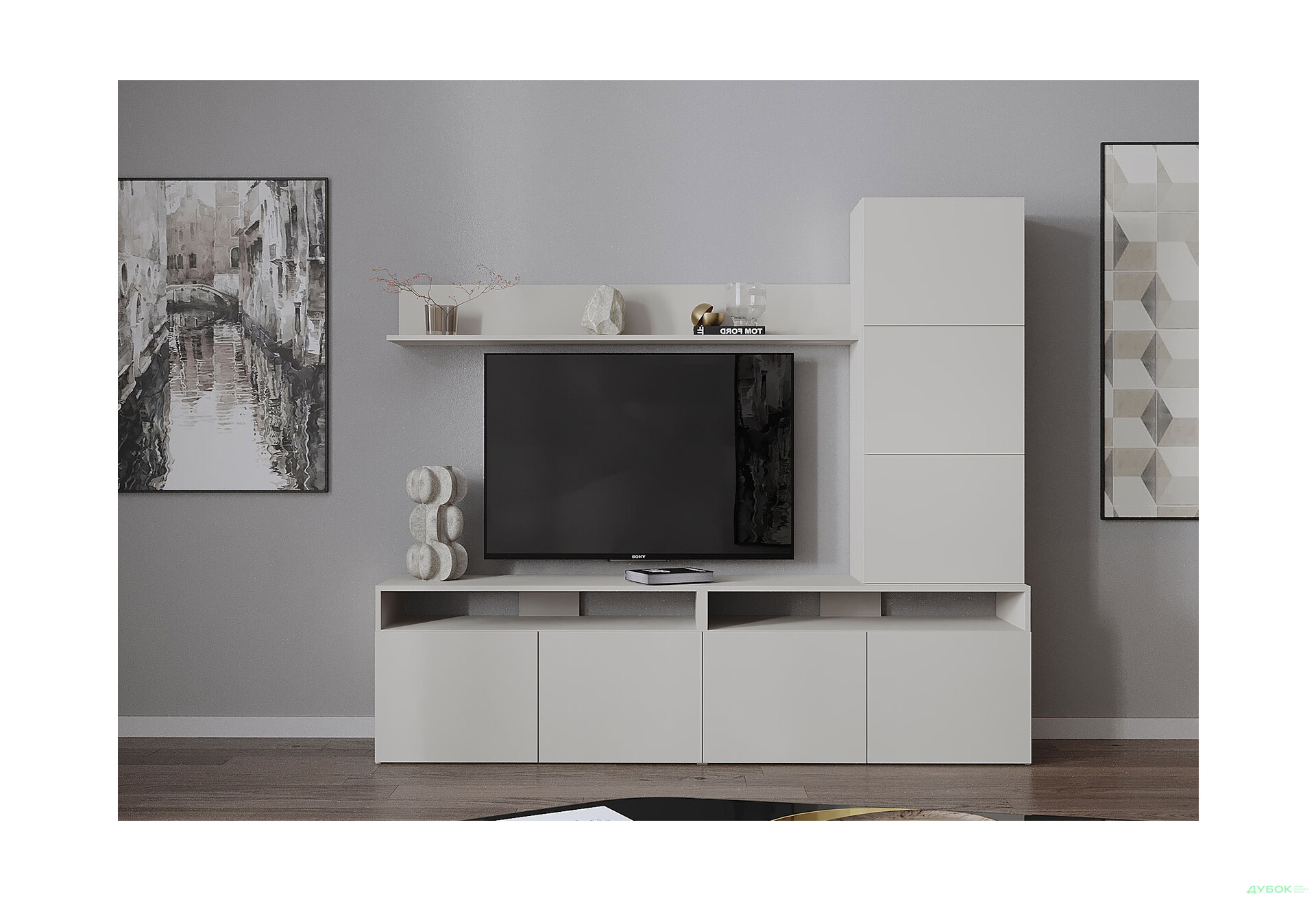 Изображение 1 - Гостиная Viant ВТ-3 с надставкой и полками 180 см, кашемир