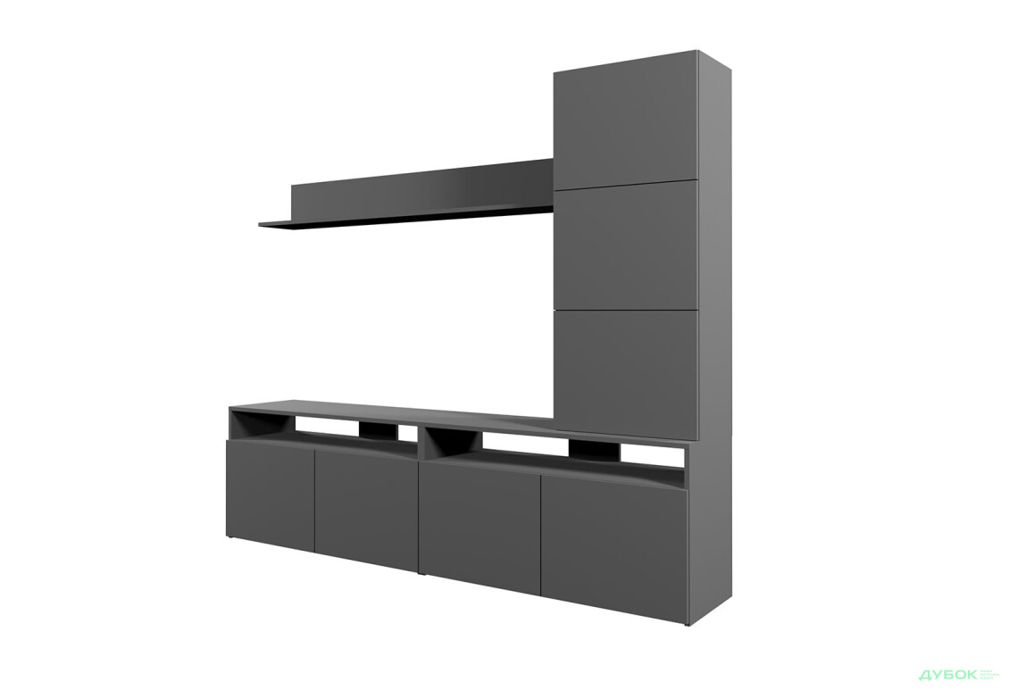 Изображение 2 - Гостиная Viant ВТ-3 с надставкой и полками 180 см, антрацит