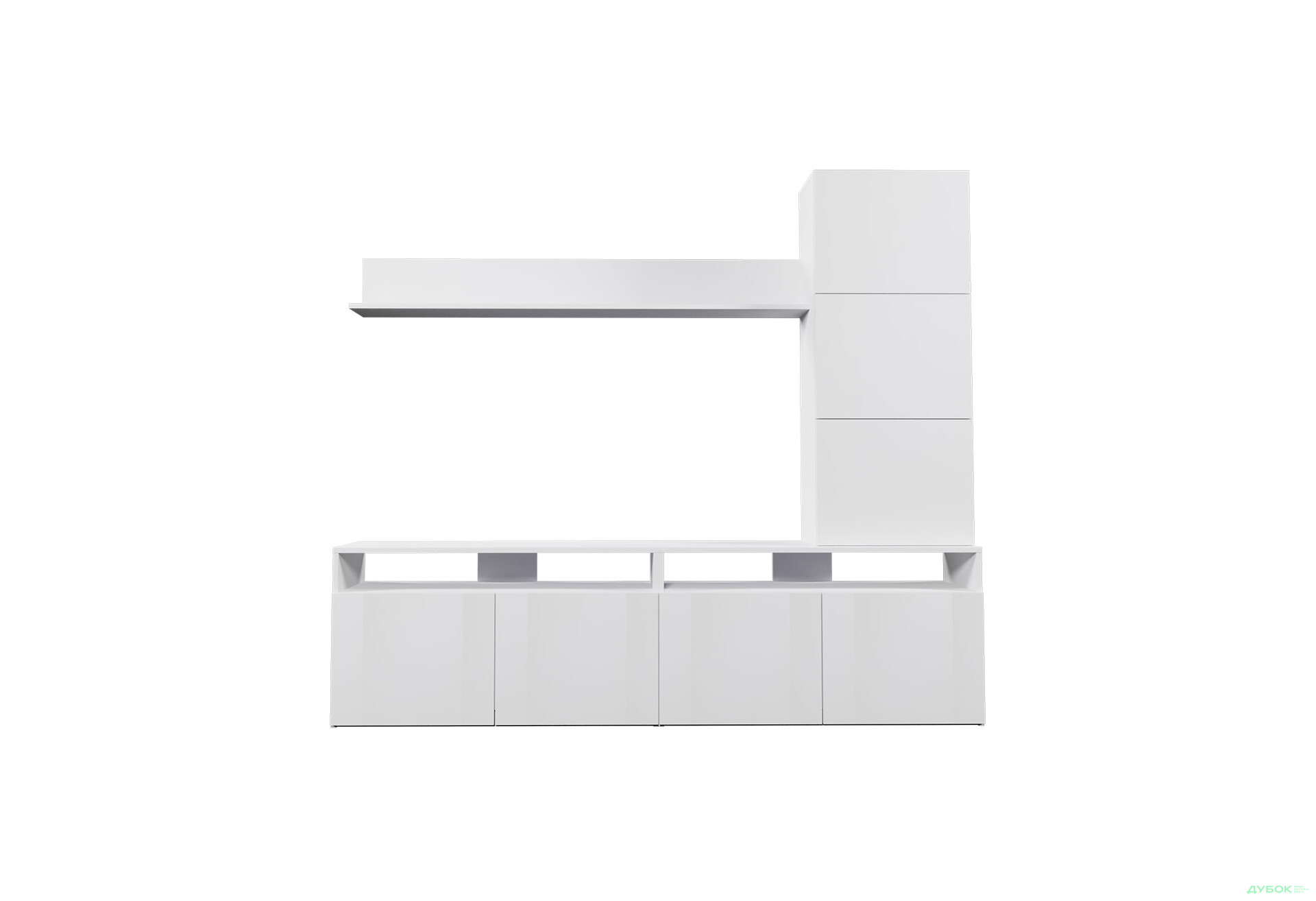 Изображение 2 - Гостиная Viant ВТ-3 с надставкой и полками 180 см, белая