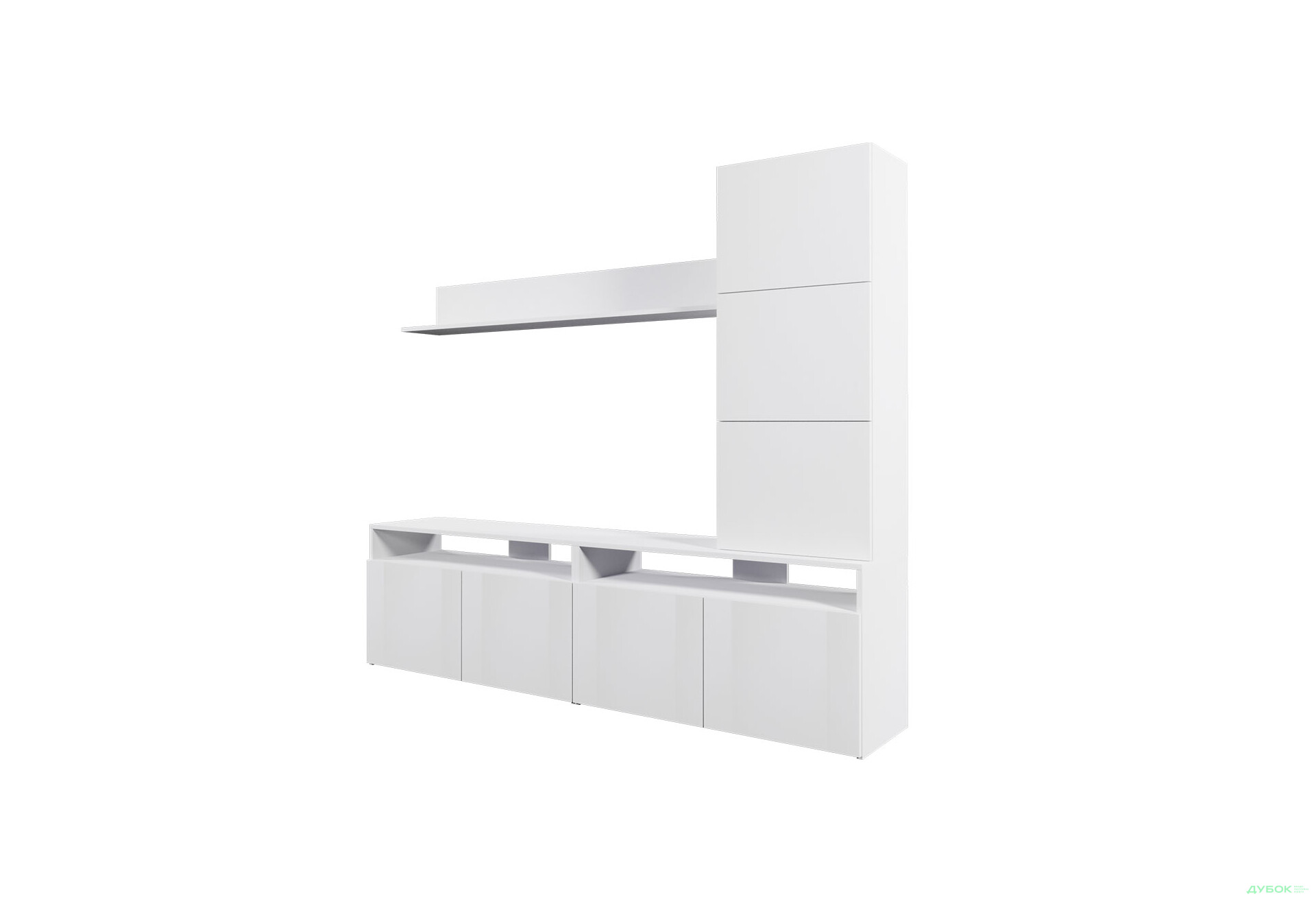 Изображение 3 - Гостиная Viant ВТ-3 с надставкой и полками 180 см, белая