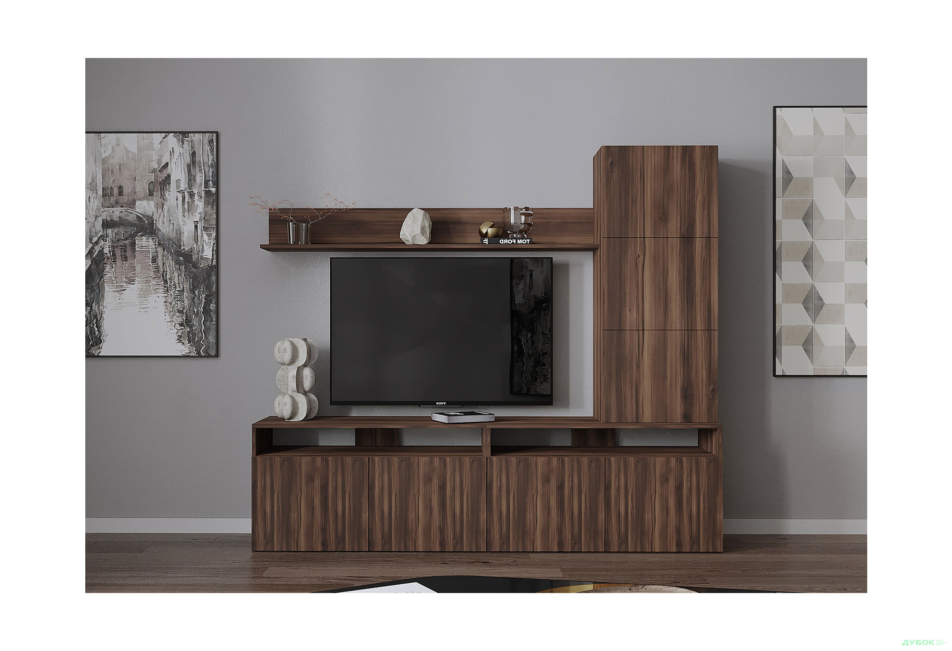 Изображение 1 - Гостиная Viant ВТ-3 с надставкой и полками 180 см, ристретто