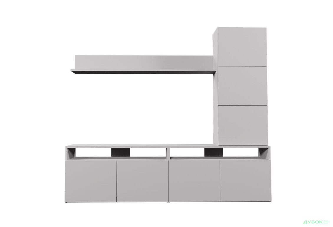 Изображение 2 - Гостиная Viant ВТ-3 с надставкой и полками 180 см, серая