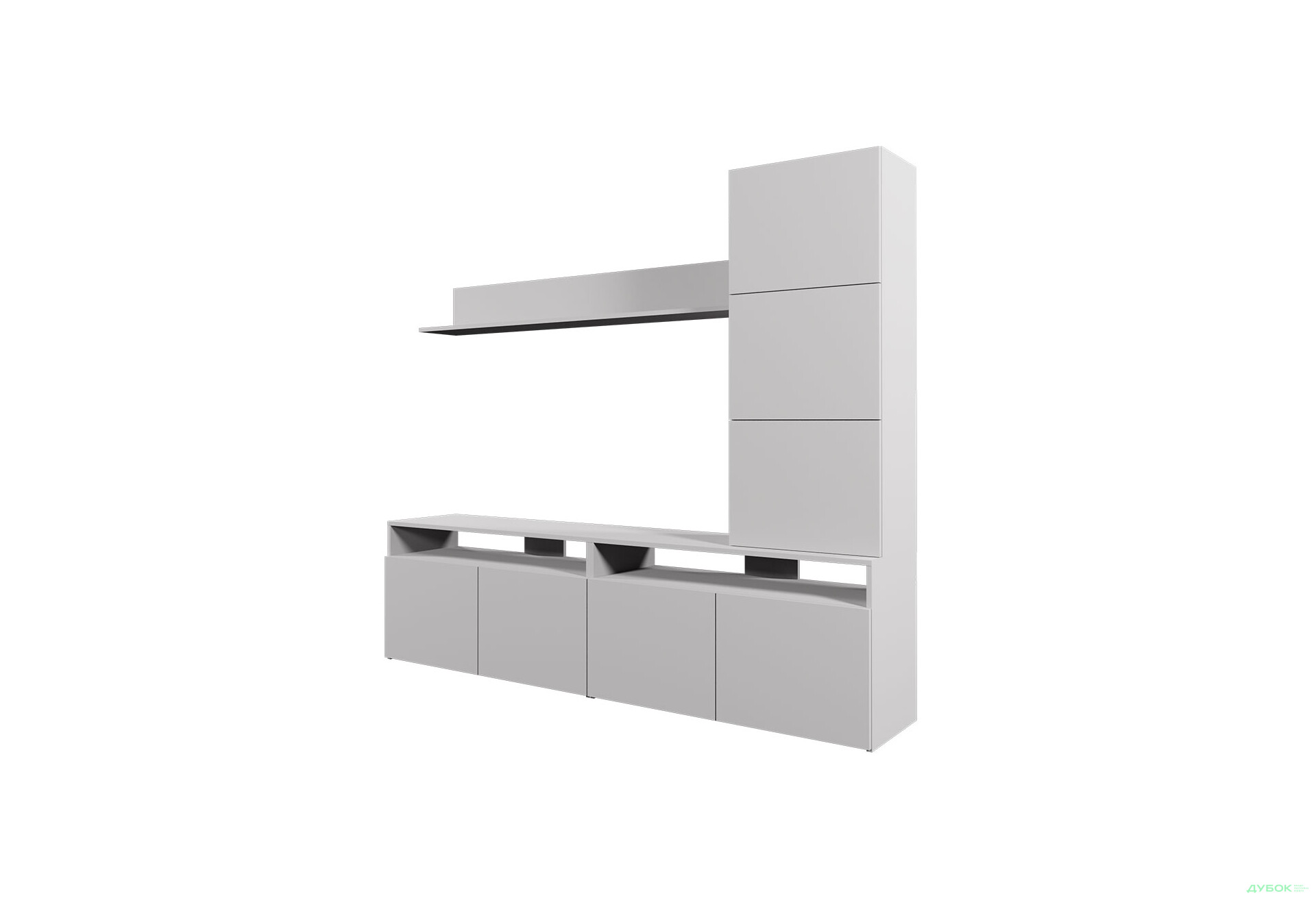 Изображение 3 - Гостиная Viant ВТ-3 с надставкой и полками 180 см, серая