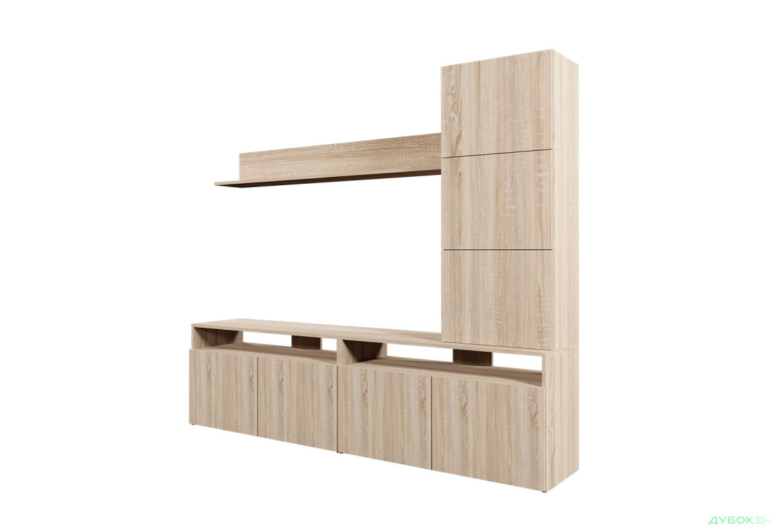Изображение 2 - Гостиная Viant ВТ-3 с надставкой и полками 180 см, дуб сонома