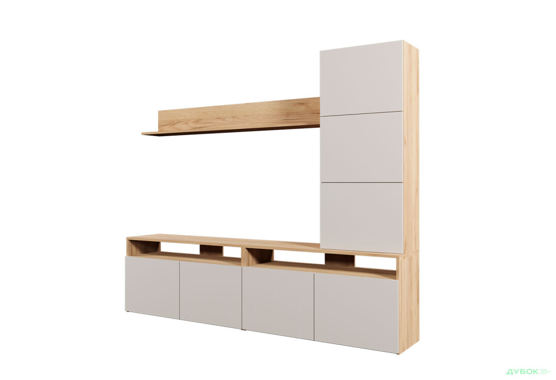 Изображение 2 - Гостиная Viant ВТ-3 с надставкой и полками 180 см, дуб тахо / кашемир