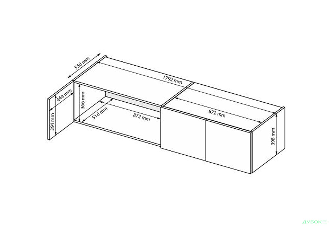 Изображение 3 - Антресоль МироМарк Мила 4-дверная 179.2 см, белый глянец