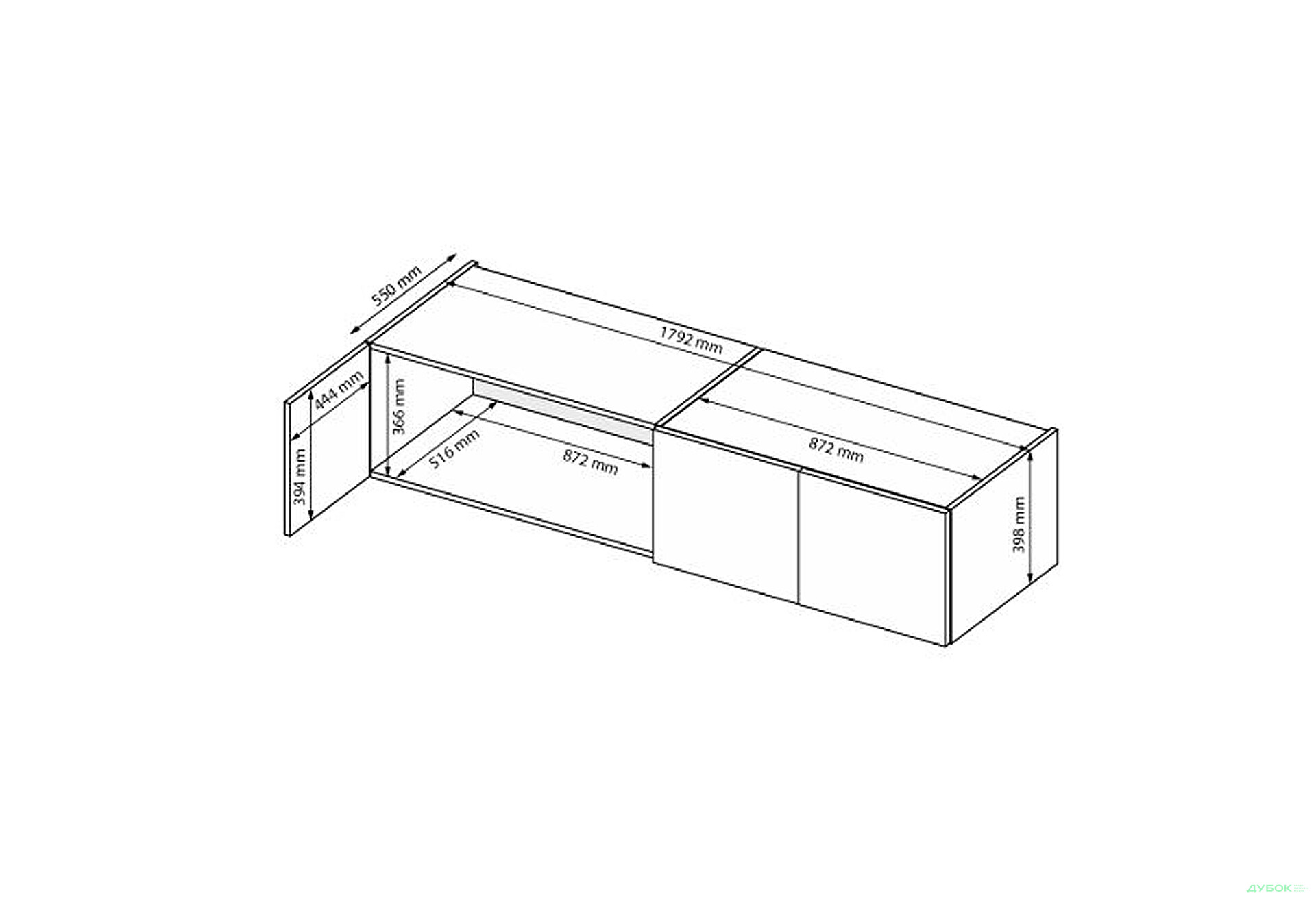 Изображение 3 - Антресоль МироМарк Мила 4-дверная с зеркалом 179.2 см, белый глянец