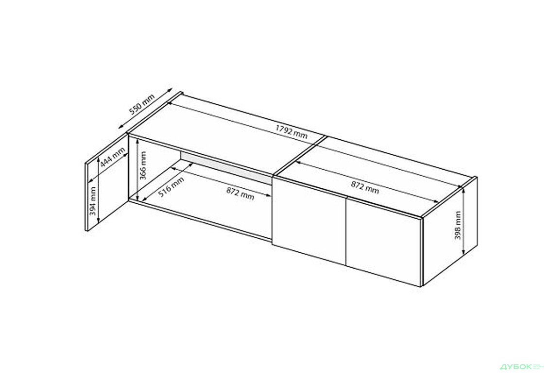 Изображение 3 - Антресоль МироМарк Мила 4-дверная с зеркалом 179.2 см, белый глянец