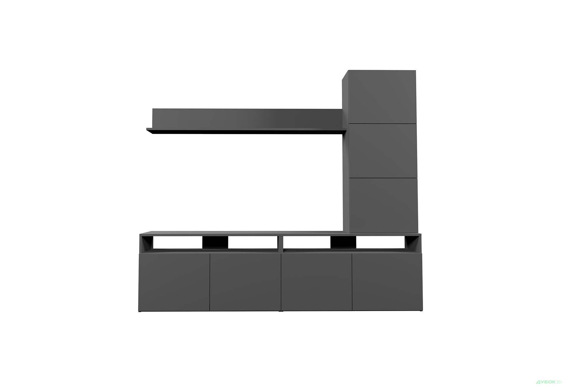Изображение 3 - Гостиная Viant ВТ-3 с надставкой и полками 200 см, антрацит