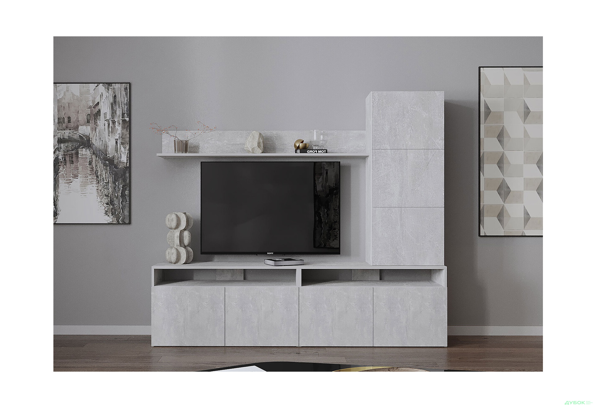 Изображение 1 - Гостиная Viant ВТ-3 с надставкой и полками 200 см, индастриал