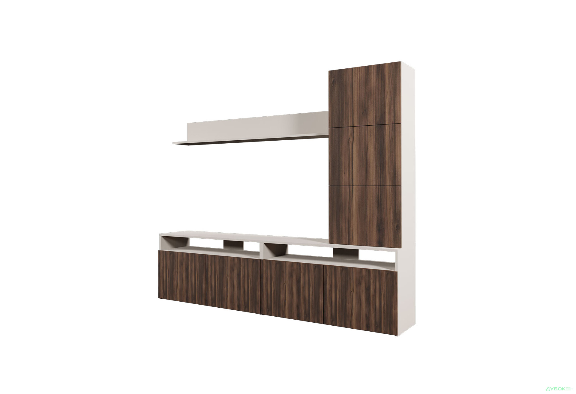 Изображение 2 - Гостиная Viant ВТ-3 с надставкой и полками 200 см, кашемир / ристретто