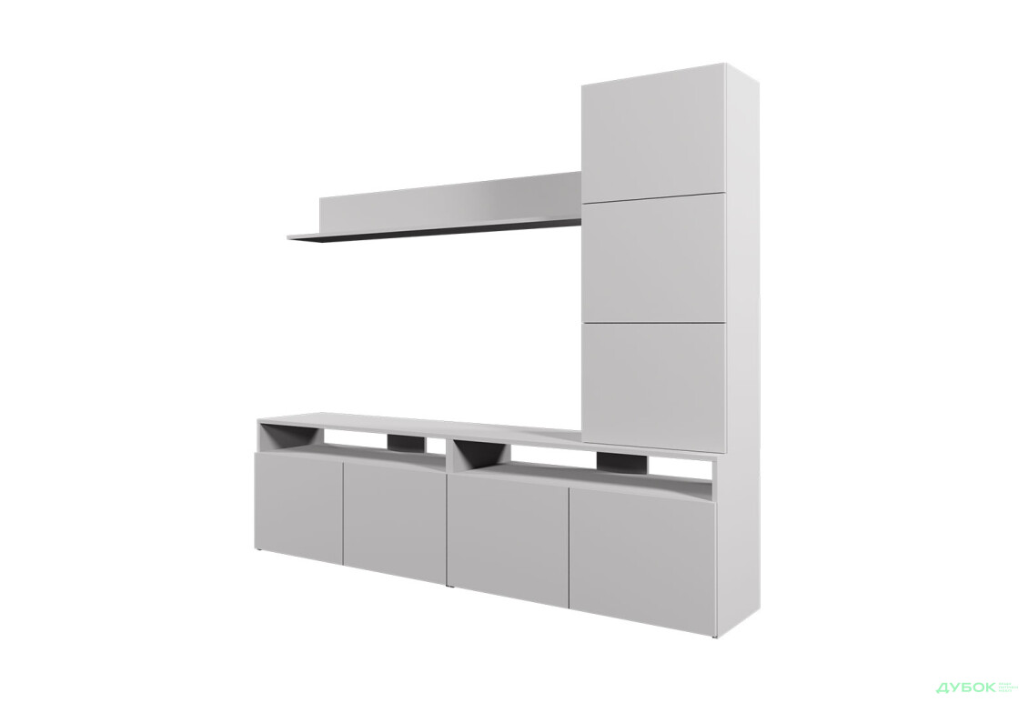 Изображение 3 - Гостиная Viant ВТ-3 с надставкой и полками 200 см, серая