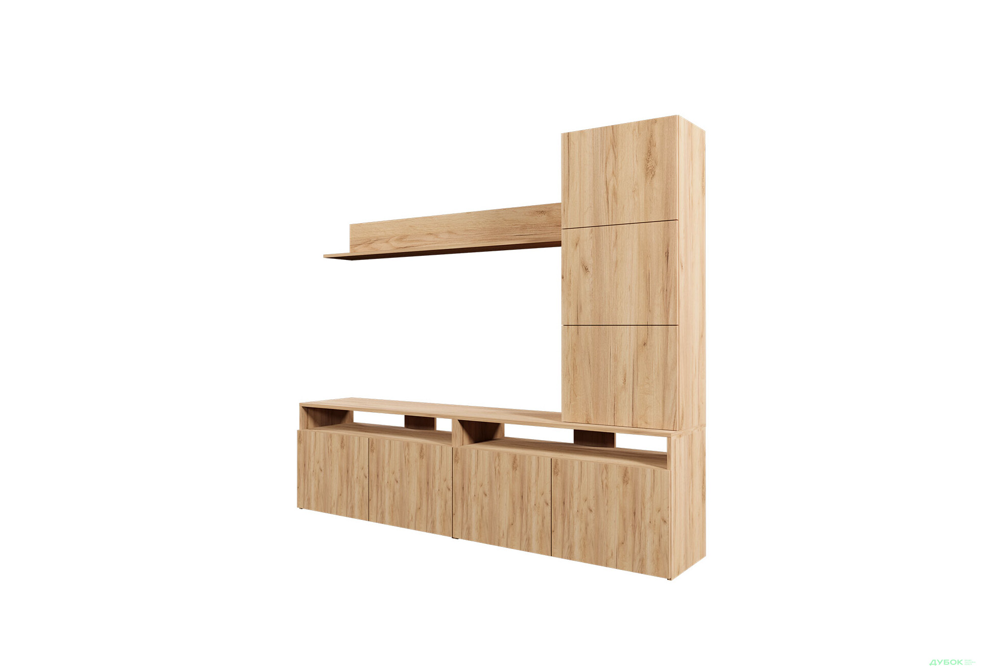 Изображение 2 - Гостиная Viant ВТ-3 с надставкой и полками 200 см, дуб тахо