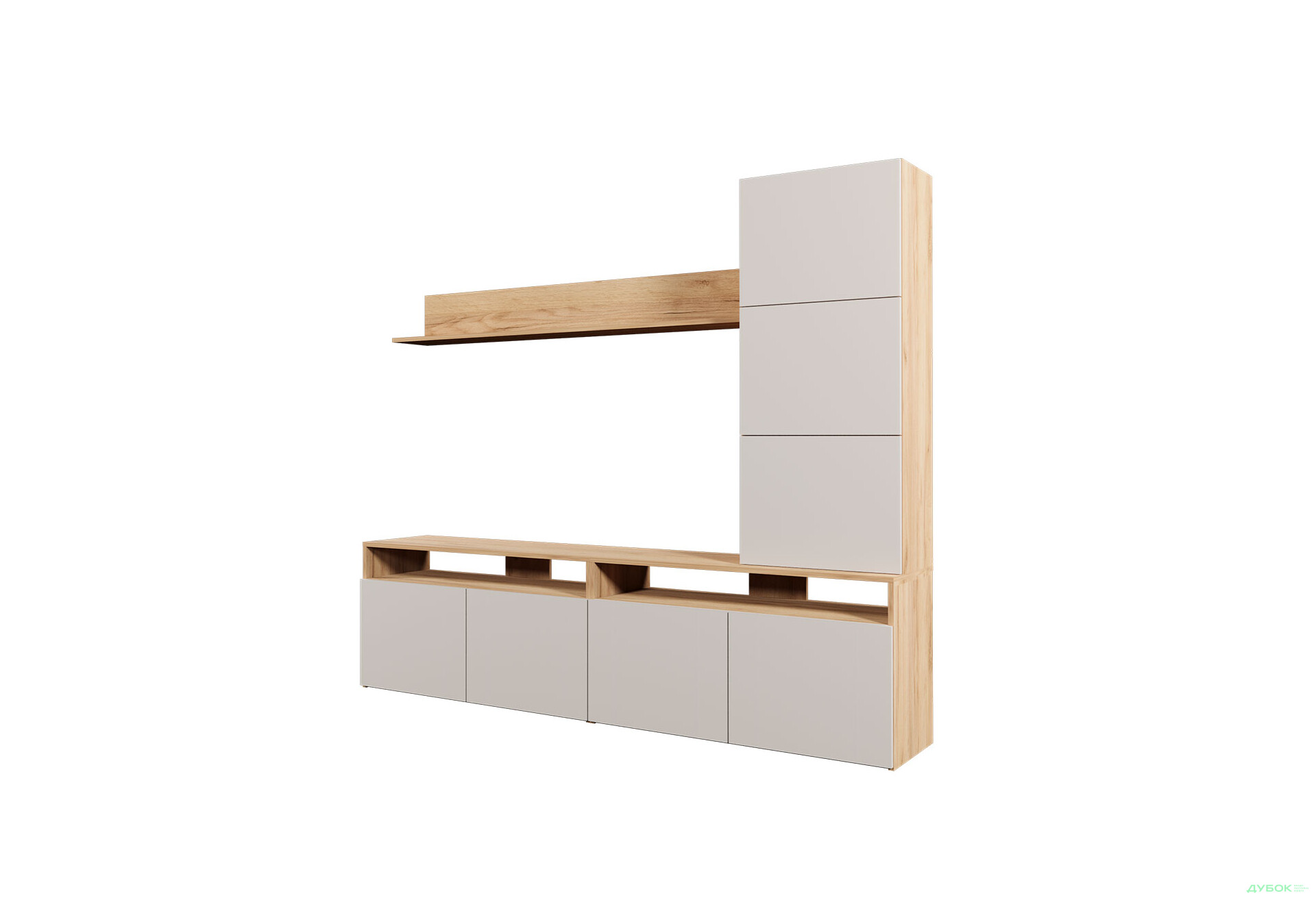 Изображение 2 - Гостиная Viant ВТ-3 с надставкой и полками 200 см, дуб тахо / кашемир