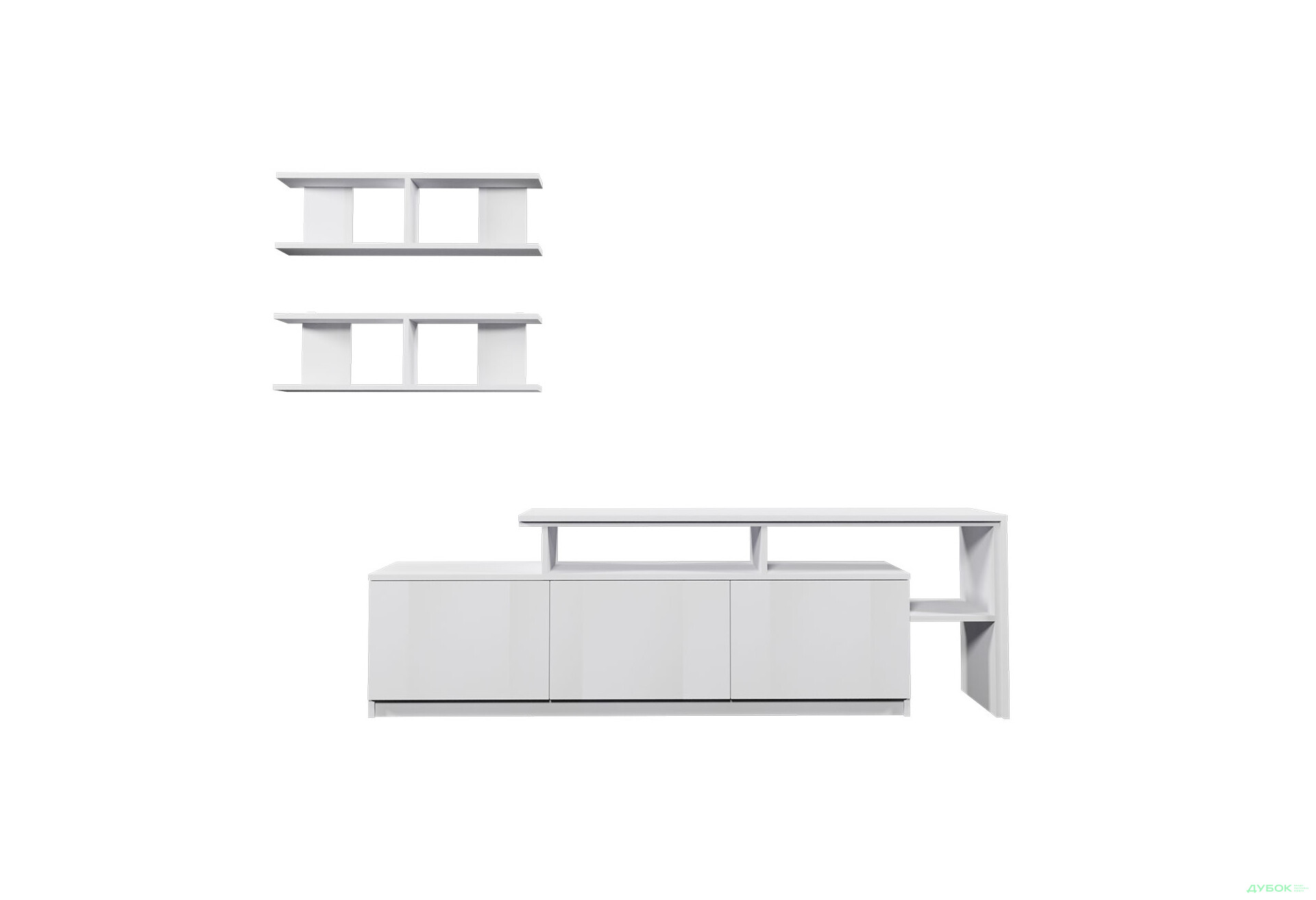 Изображение 2 - Гостиная Viant ВТ-5 с полками, тумба 160 см, белая