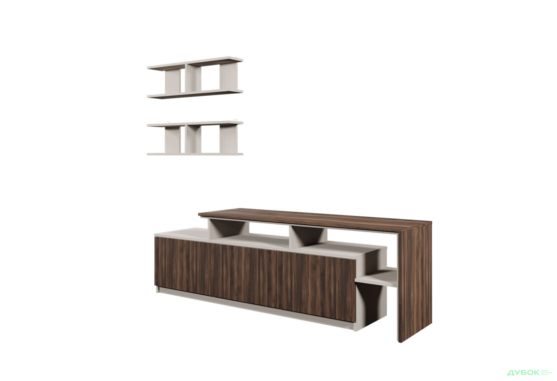 Изображение 3 - Гостиная Viant ВТ-5 с полками, тумба 160 см, кашемир / ристретто