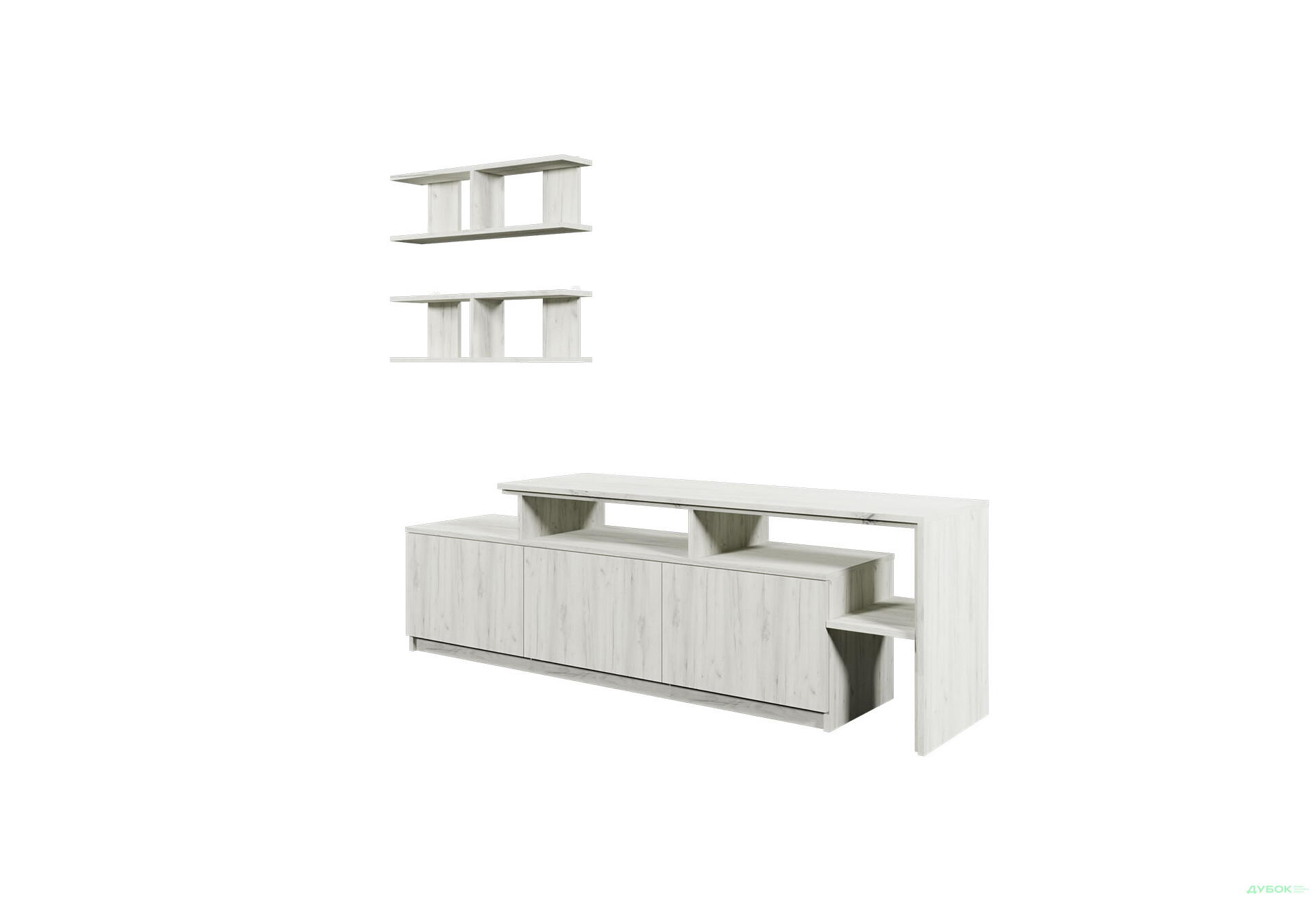 Изображение 3 - Гостиная Viant ВТ-5 с полками, тумба 160 см, дуб крафт белый