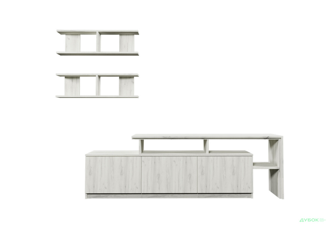 Изображение 2 - Гостиная Viant ВТ-5 с полками, тумба 160 см, дуб крафт белый