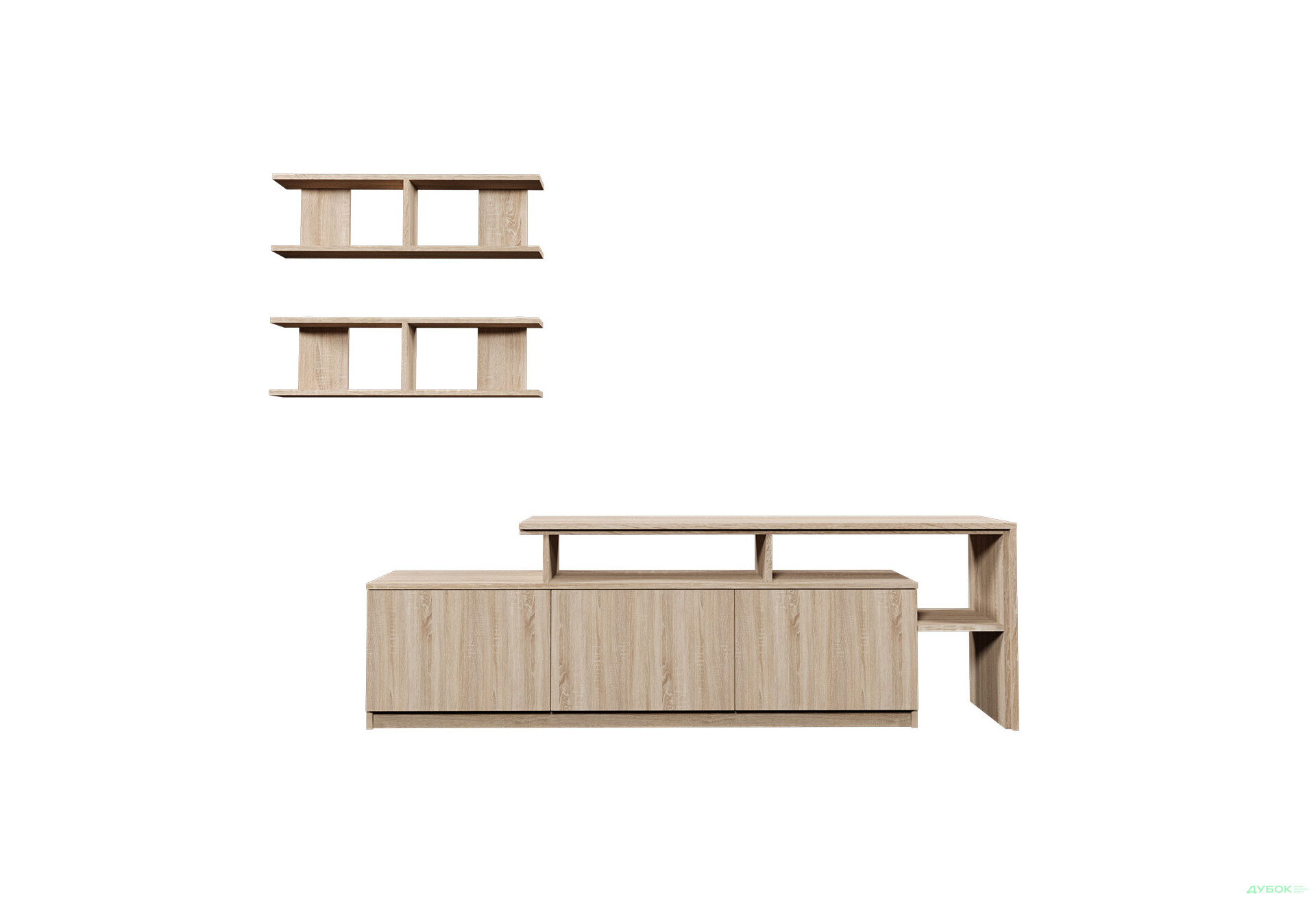 Изображение 3 - Гостиная Viant ВТ-5 с полками, тумба 160 см, дуб сонома