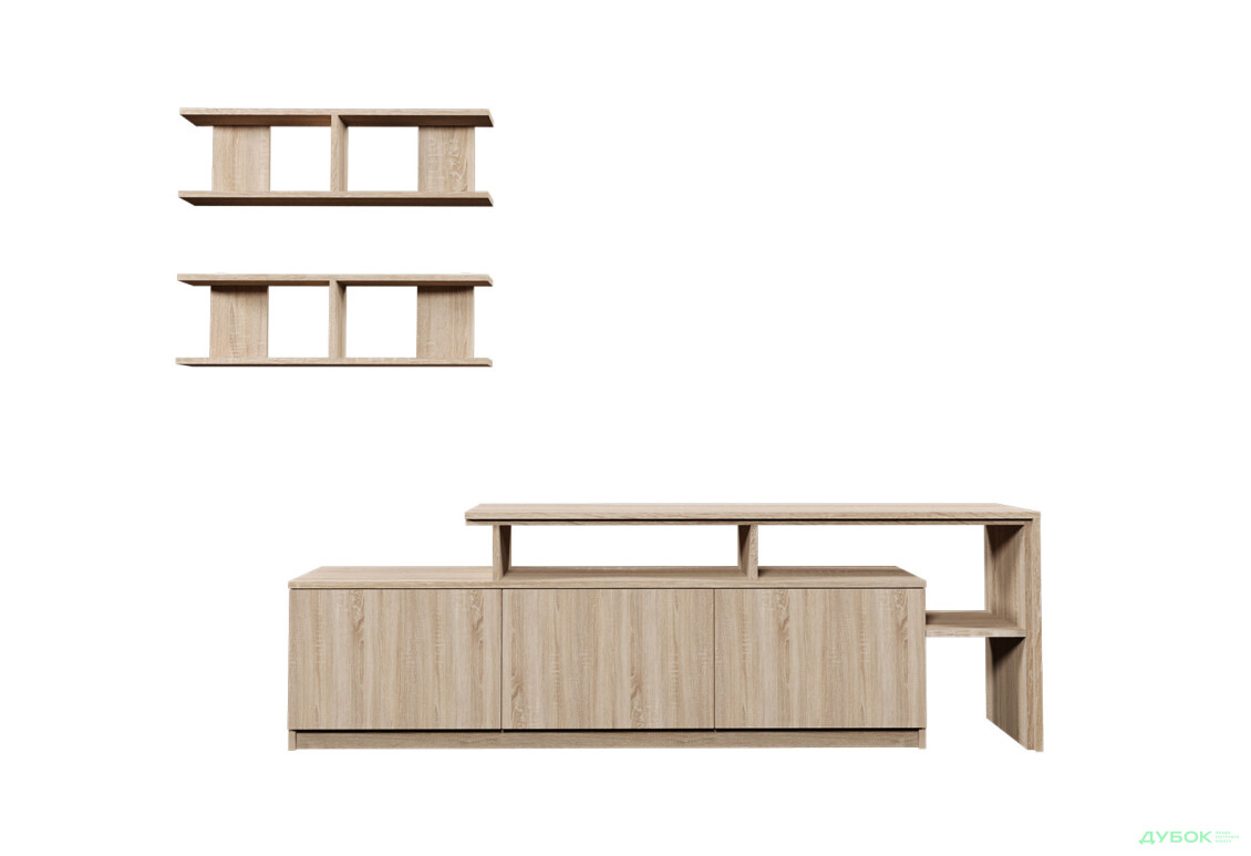 Изображение 3 - Гостиная Viant ВТ-5 с полками, тумба 160 см, дуб сонома