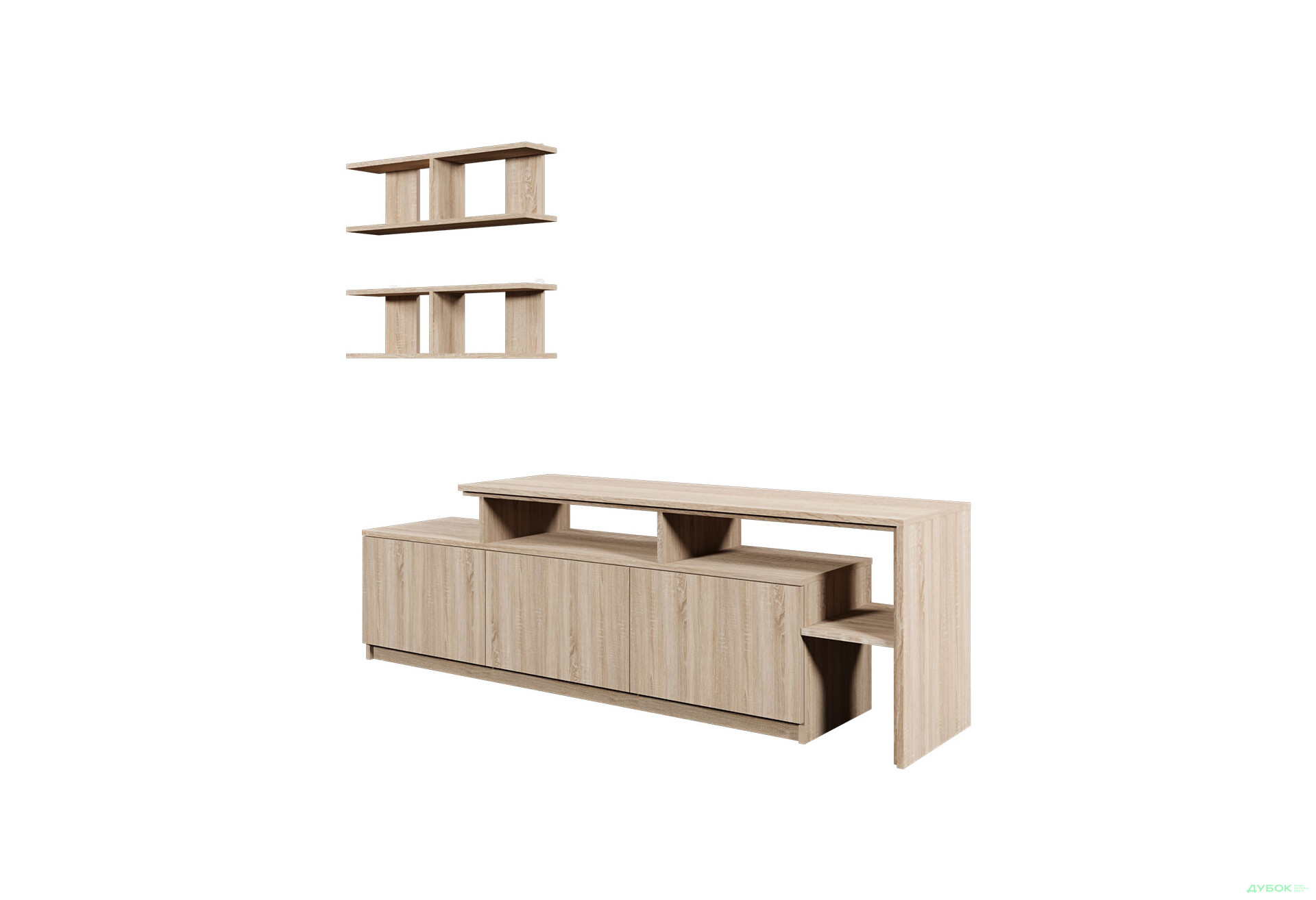 Изображение 2 - Гостиная Viant ВТ-5 с полками, тумба 160 см, дуб сонома
