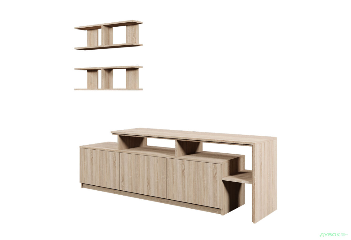 Изображение 2 - Гостиная Viant ВТ-5 с полками, тумба 160 см, дуб сонома