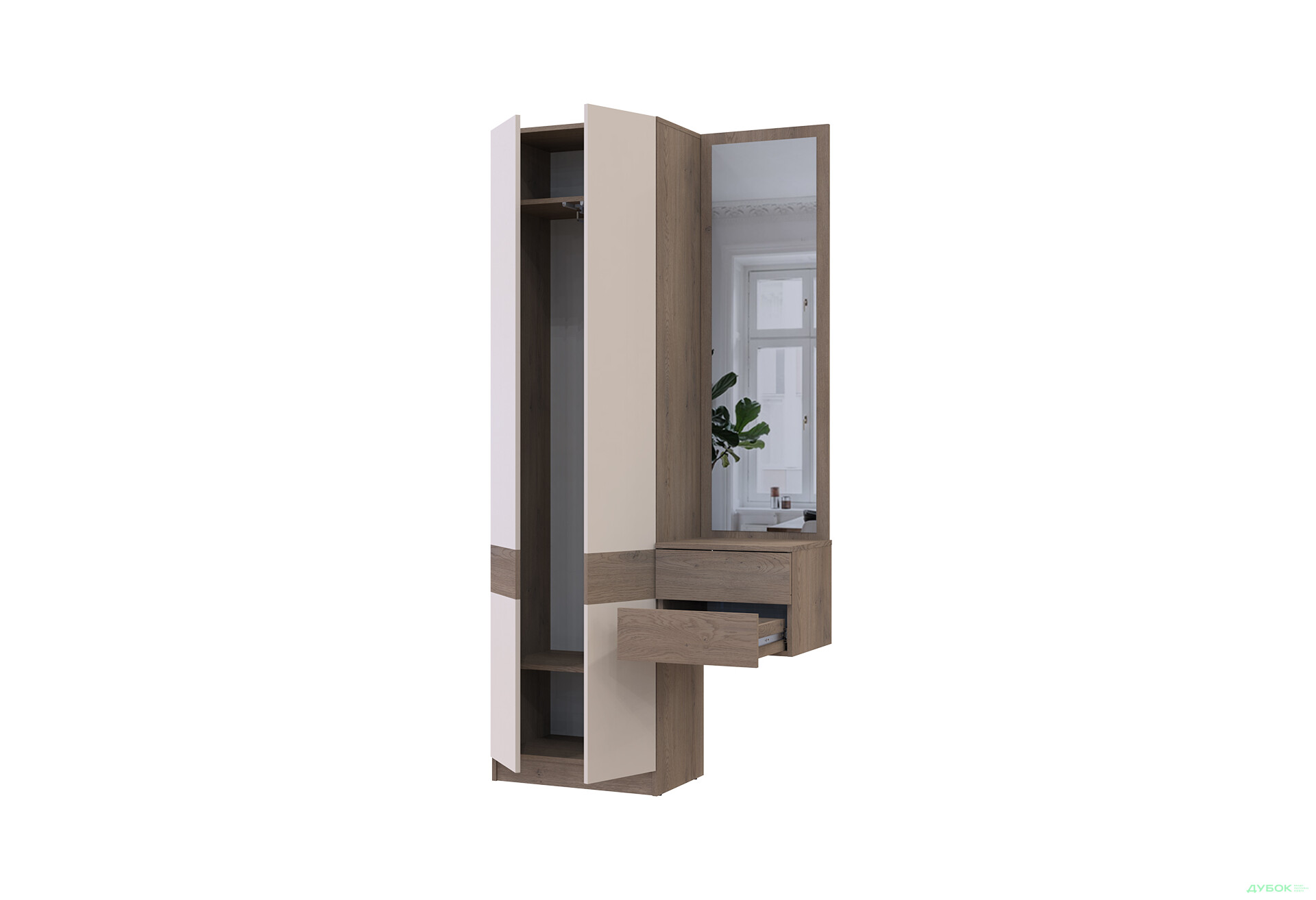 Зображення 3 - Передпокій Сола Doros з шафою 105 см, канноло / кашемір