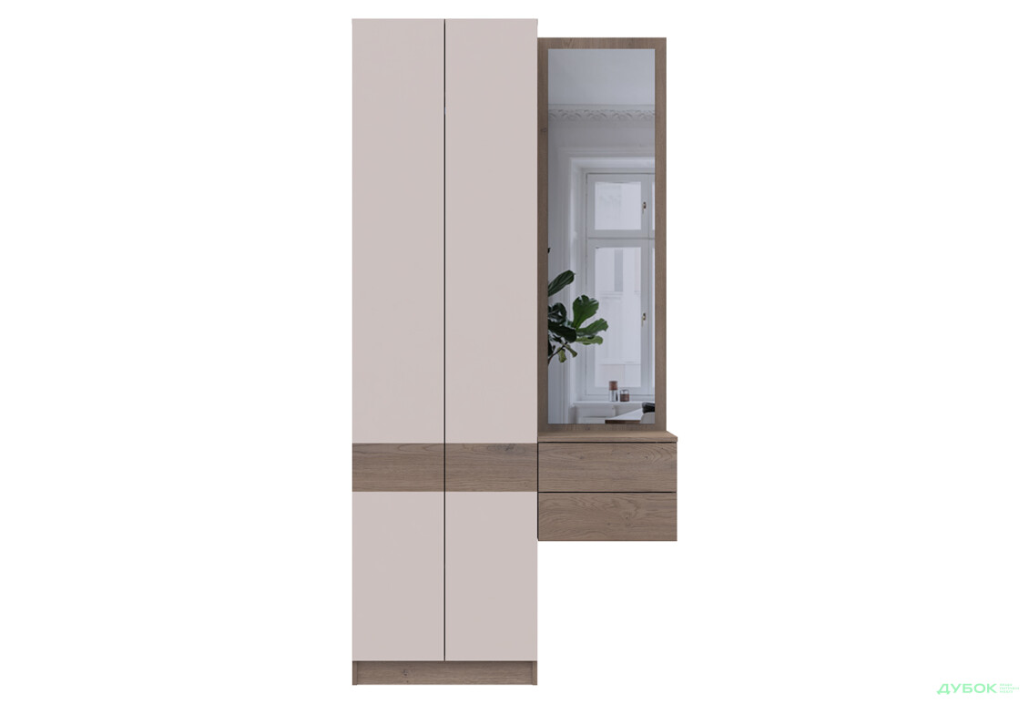 Зображення 2 - Передпокій Сола Doros з шафою 105 см, канноло / кашемір