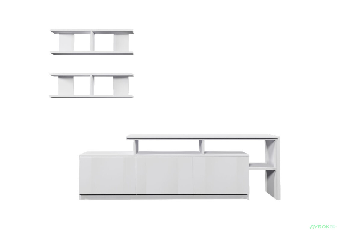 Изображение 2 - Гостиная Viant ВТ-5 с полками, тумба 180 см, белая