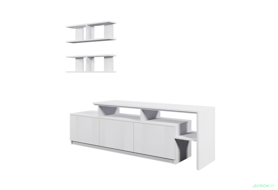 Изображение 3 - Гостиная Viant ВТ-5 с полками, тумба 180 см, белая