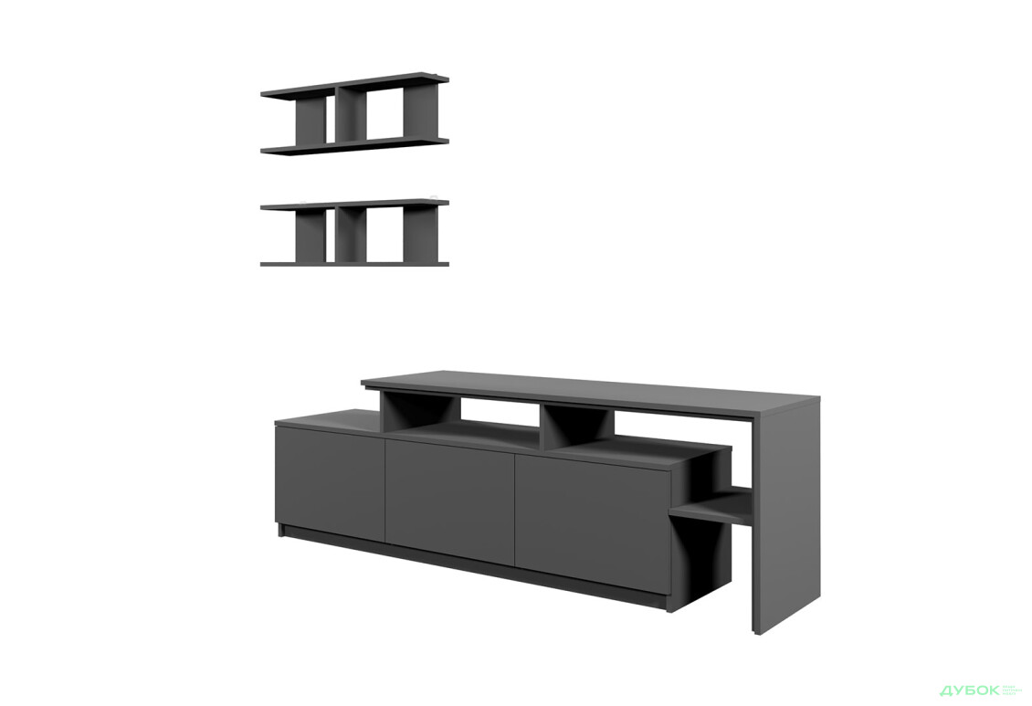 Изображение 2 - Гостиная Viant ВТ-5 с полками, тумба 180 см, антрацит